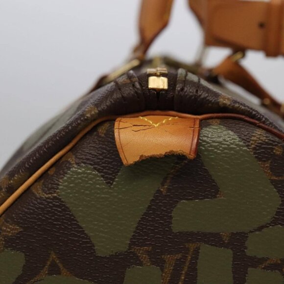 LOUIS VUITTON Monogram Graffiti Keepall 50 Boston Bag Khaki - Picture 14 of 16
